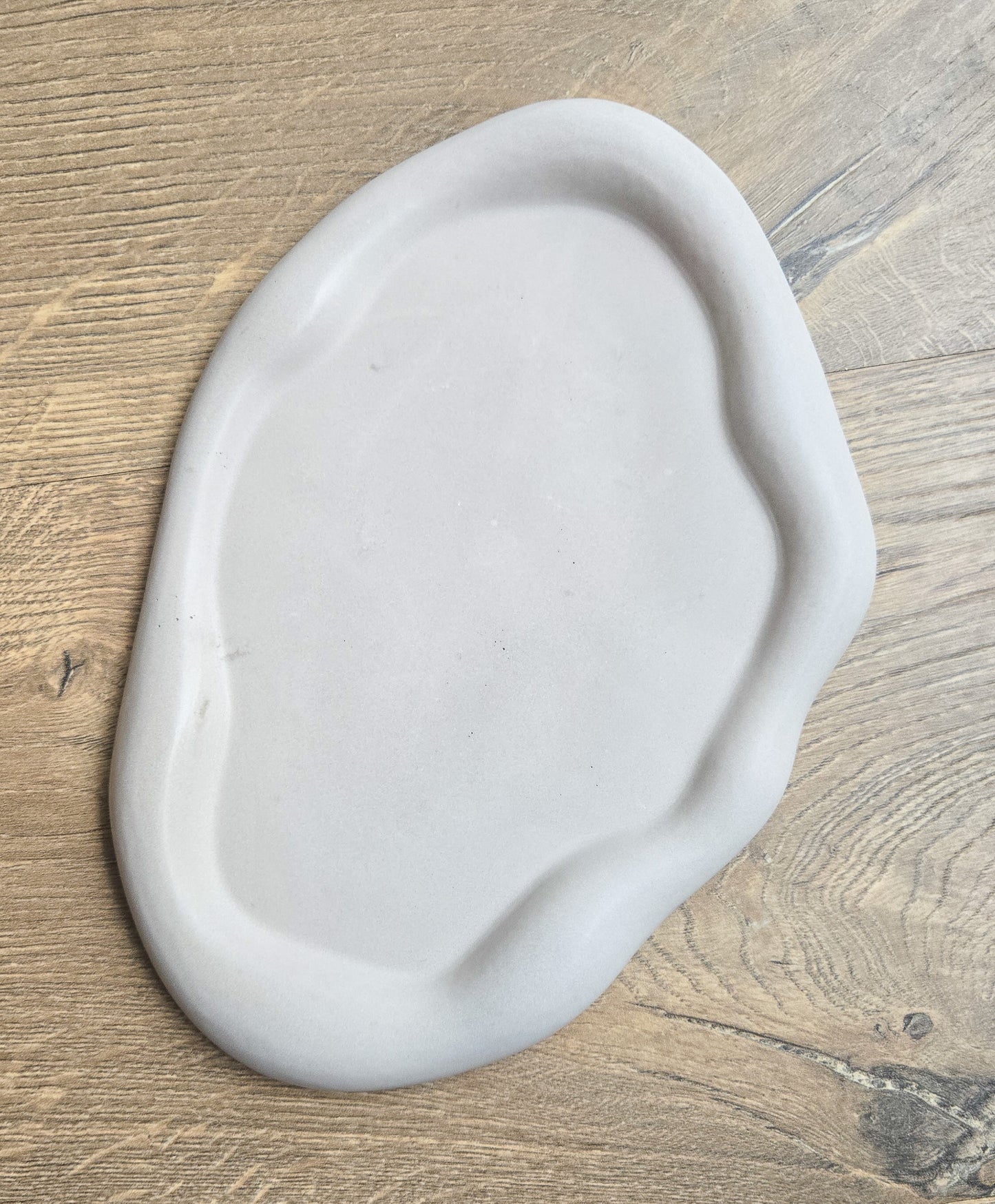irregular concrete oval cloud tray
