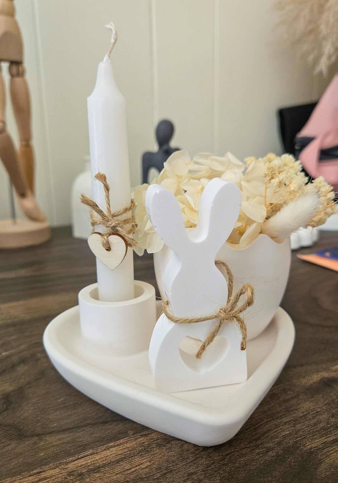 Easter bunny candle holder decoration